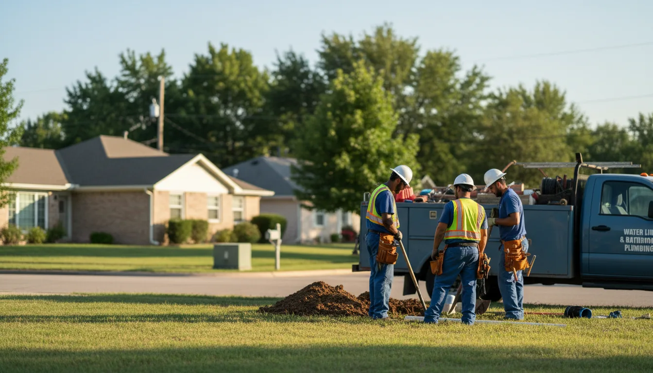 Residential water line and bathroom plumbing service in Powderly, KY